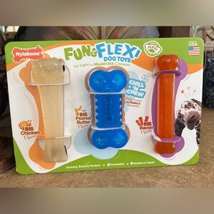Nylabone Fun & Flexi Dog Toy Set - 3 Pack Set